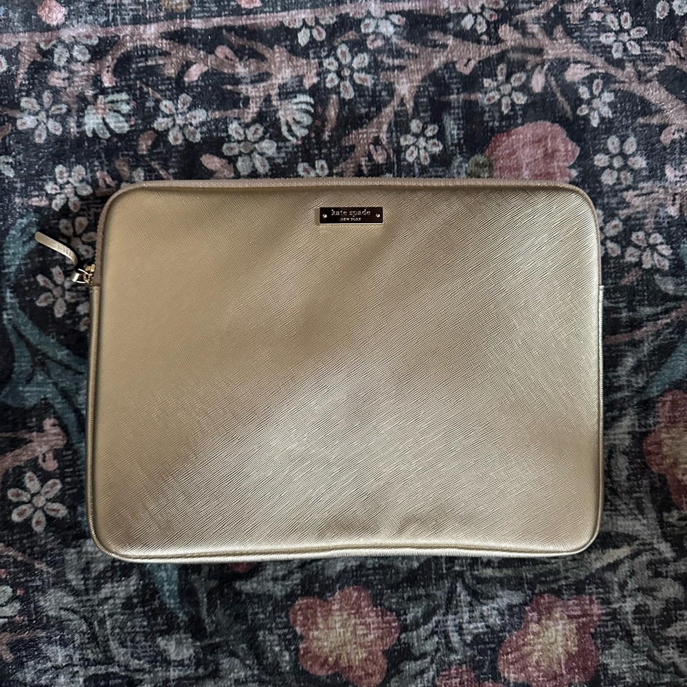 Kate Spade Metallic Gold Laptop Case